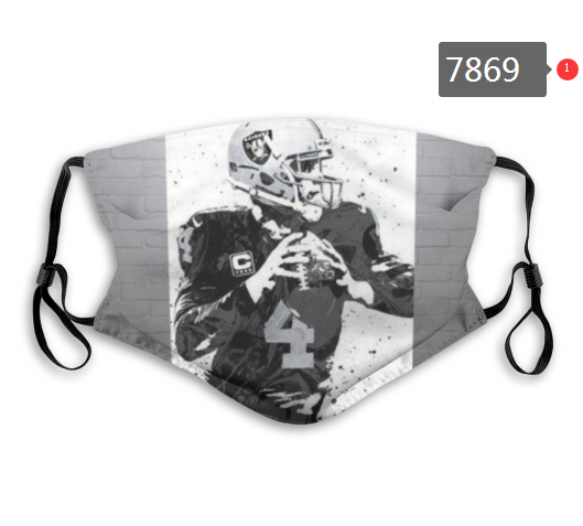 NFL 2020 Oakland Raiders #20 Dust mask with filter->nfl dust mask->Sports Accessory